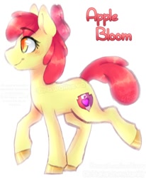 Size: 778x942 | Tagged: safe, artist:lottafandoms, apple bloom, earth pony, pony, g4, female, filly, solo, unshorn fetlocks