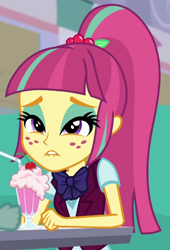 Size: 496x729 | Tagged: safe, screencap, sour sweet, equestria girls, equestria girls specials, g4, my little pony equestria girls: dance magic, cropped, milkshake, solo