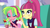 Size: 1920x1080 | Tagged: safe, screencap, lemon zest, sour sweet, human, equestria girls, equestria girls specials, g4, my little pony equestria girls: dance magic, 1080p, cherry, clothes, crystal prep academy uniform, drink, drinking, drinking glass, drinking straw, eyes closed, eyeshadow, female, food, freckles, glass, headphones, makeup, milkshake, necktie, ponytail, school tie, school uniform, schoolgirl, strawberry