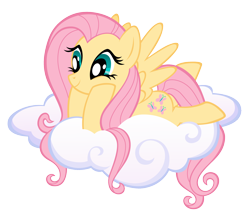 Size: 2048x1792 | Tagged: artist needed, safe, fluttershy, pegasus, pony, g4, cloud, cute, daaaaaaaaaaaw, daydream, happy, looking left, shyabetes, simple background, solo, stock vector, transparent background