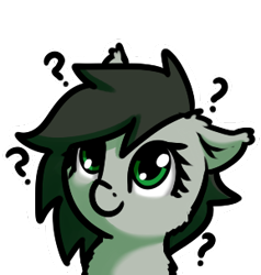 Size: 289x304 | Tagged: safe, artist:anonymous, oc, oc only, oc:filly anon, yakutian horse, female, filly, question mark, simple background, snow mare, transparent background