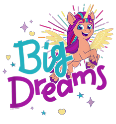 Size: 700x750 | Tagged: safe, artist:thelma-v, sunny starscout, alicorn, earth pony, pony, g5, my little pony: a new generation, official, spoiler:my little pony: a new generation, 2d, alicornified, cropped, design, female, flying, heart, mare, merchandise, race swap, shirt design, simple background, solo, sparkles, sunnycorn, text, transparent background
