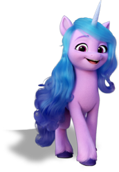 Size: 486x708 | Tagged: safe, izzy moonbow, pony, unicorn, g5, my little pony: a new generation, official, female, looking at you, mare, shadow, simple background, solo, stock render, transparent background