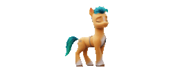 Size: 2048x858 | Tagged: safe, screencap, hitch trailblazer, earth pony, pony, g5, my little pony: a new generation, official, 3d, animated, animation error, gif, male, rotating, shadow, simple background, solo, spinning, stallion, transparent background, turnaround