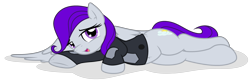 Size: 4304x1408 | Tagged: safe, artist:arshe12, oc, oc only, oc:morning glory (project horizons), pegasus, pony, base used, belly button, commission, eyebrows, female, high res, looking at you, lying down, on side, open mouth, open smile, pegasus oc, simple background, smiling, smiling at you, solo, spread wings, transparent background, wings, ych result