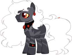 Size: 3811x2941 | Tagged: safe, artist:kurosawakuro, oc, oc only, hybrid, pony, zony, base used, high res, male, offspring, parent:king sombra, parent:zecora, simple background, solo, transparent background