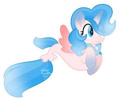 Size: 1280x1011 | Tagged: safe, artist:mimirusebiry, oc, oc only, alicorn, seapony (g4), adoptable, blue eyes, dorsal fin, fin wings, fish tail, flowing tail, horn, jewelry, necklace, pearl necklace, seaponified, signature, simple background, solo, species swap, tail, transparent background, wings