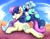 Size: 2250x1750 | Tagged: safe, artist:shadowreindeer, bon bon, lyra heartstrings, sweetie drops, earth pony, pony, unicorn, g4, ;p, adorabon, blushing, butt, chest fluff, cute, dock, duo, ear fluff, eye clipping through hair, eyebrows, eyebrows visible through hair, featureless crotch, female, lesbian, looking at you, looking back, looking back at you, lying down, lyrabetes, mare, one eye closed, open mouth, open smile, plot, prone, ship:lyrabon, shipping, smiling, tongue out, underhoof, wink, winking at you