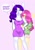 Size: 565x800 | Tagged: safe, artist:bugtwtt, fluttershy, rarity, pegasus, pony, unicorn, anthro, g4, blushing, clothes, dress, female, hand on hip, hiding, lesbian, looking at you, meme, pink background, ship:flarity, shipping, simple background, talking to viewer