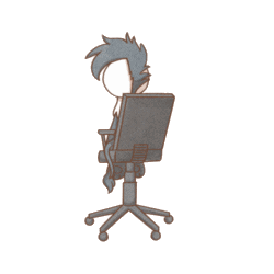 Size: 1200x1200 | Tagged: safe, artist:sugar morning, oc, oc only, oc:blitz, griffon, animated, beak, chair, commission, commissioner:biohazard, cute, gif, griffon oc, i have done nothing productive all day, loop, male, ocbetes, office chair, simple background, smiling, solo, spinning, sugar morning's spinning chair, transparent background, white outline, ych result, you spin me right round