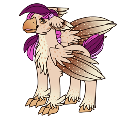 Size: 1950x1800 | Tagged: safe, artist:misskanabelle, oc, oc only, classical hippogriff, hippogriff, chest fluff, female, hippogriff oc, simple background, transparent background