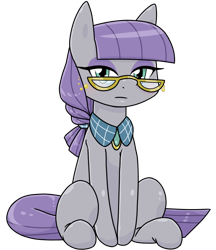 Size: 640x740 | Tagged: safe, artist:batipin, maud pie, earth pony, pony, glasses, older, simple background, solo, transparent background