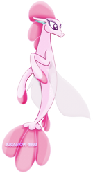 Size: 1790x3349 | Tagged: safe, artist:jucamovi1992, oc, oc only, seapony (g4), colored pupils, dorsal fin, eyelashes, female, fin wings, fins, fish tail, flowing tail, pink mane, purple eyes, signature, simple background, smiling, solo, tail, transparent background, wings