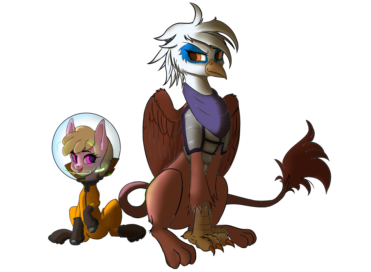 oc:henrietta firebright, oc:puppysmiles, earth pony, griffon, pony, <b>fallout</b> <b>...</b>