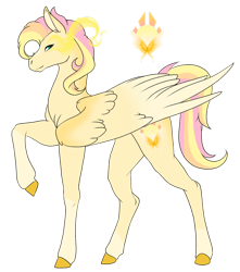 Size: 1920x2170 | Tagged: safe, artist:oneiria-fylakas, fluttershy, sunset shimmer, pegasus, pony, g4, fusion, simple background, solo, transparent background