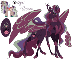 Size: 1280x1024 | Tagged: safe, artist:arexstar, oc, oc only, oc:creeping widow, changeling, changeling oc, female, purple changeling, simple background, solo, white background