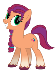Size: 858x1080 | Tagged: safe, artist:thunder-blur, sunny starscout, earth pony, pony, g4, g5, my little pony: a new generation, female, g5 to g4, simple background, solo, transparent background, vector