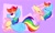 Size: 2048x1217 | Tagged: safe, artist:wutanimations, fluttershy, rainbow dash, pegasus, pony, g4, female, lesbian, mare, ship:flutterdash, shipping, signature, simple background, snuggling, wing blanket, winghug, wings