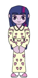 Size: 394x806 | Tagged: safe, artist:gagglover, twilight sparkle, alicorn, equestria girls, g4, clothes, long dress, long skirt, nightgown, pajamas, skirt, solo, twilight sparkle (alicorn)