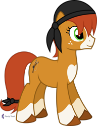 Size: 4000x5216 | Tagged: safe, alternate version, artist:parclytaxel, oc, oc only, oc:honeyjack, earth pony, pony, .svg available, absurd resolution, clothes, coat markings, female, freckles, mare, monthly reward, scarf, simple background, smiling, socks (coat markings), solo, tail band, transparent background, unshorn fetlocks, vector