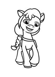 Size: 2480x3508 | Tagged: safe, sunny starscout, g5, official, coloring page, cork & chroma, high res, outline