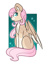 Size: 534x736 | Tagged: safe, artist:willows-sunset, fluttershy, pegasus, pony, g4, alternate design, simple background, solo, transparent background