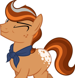Size: 1369x1430 | Tagged: safe, artist:pegasski, oc, oc only, oc:southern sunshine, earth pony, pony, g4, male, one eye closed, simple background, solo, stallion, transparent background, wink