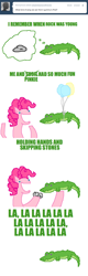 Size: 642x2000 | Tagged: safe, artist:askpinkiepieandfriends, gummy, pinkie pie, earth pony, pony, g4, ask, balloon, dialogue, duo, elton john, female, male, mare, simple background, song reference, thought bubble, tumblr, white background