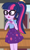 Size: 344x582 | Tagged: safe, screencap, sci-twi, twilight sparkle, equestria girls, equestria girls specials, g4, my little pony equestria girls: better together, my little pony equestria girls: holidays unwrapped, the cider louse fools, bow, clothes, cropped, cutie mark on clothes, geode of telekinesis, glasses, hands up, jewelry, legs, magical geodes, open mouth, pendant, pocket, polo shirt, ponytail, sci-twi skirt, skirt, solo, talking, tub