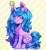 Size: 1882x2048 | Tagged: safe, artist:chocchippony, izzy moonbow, pony, unicorn, g5, ball, clothes, female, grin, horn, hornball, izzy's tennis ball, mare, smiling, socks, solo, tennis ball