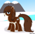 Size: 3994x3884 | Tagged: safe, artist:dtavs.exe, oc, oc:fuzzy dreams, yakutian horse, belly fluff, chest fluff, female, high res, lake, mare, snow, snow mare, solo