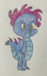 Size: 789x1280 | Tagged: safe, artist:galeemcrusher, oc, oc only, dragon, baby, baby dragon, drawing, solo, traditional art
