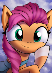 Size: 756x1070 | Tagged: safe, artist:dori-to, sunny starscout, earth pony, pony, g5, cute, looking at you, solo, sunnybetes