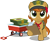 Size: 2282x1864 | Tagged: safe, artist:lightning stripe, derpibooru exclusive, oc, oc only, oc:acorn cap, earth pony, pony, g4, box, clipboard, commission, cookie, cookie box, cute, earth pony oc, female, filly, filly guides, food, front view, girl scout, girl scout uniform, green eyes, ocbetes, orange mane, scout uniform, show accurate, simple background, solo, transparent background, vector, wagon