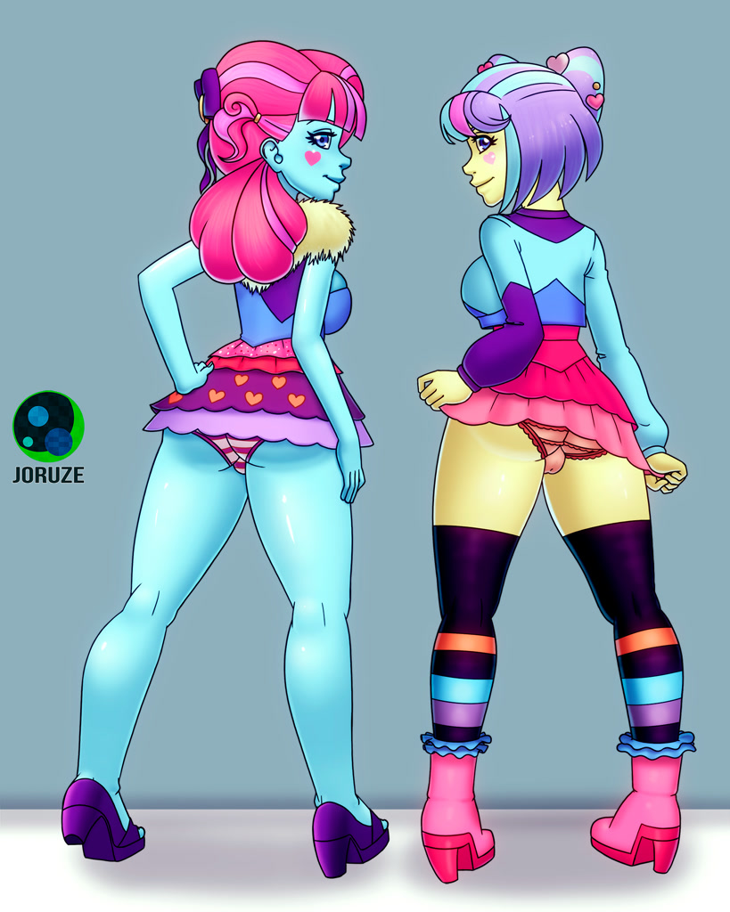 suggestive, artist:joruze, kiwi lollipop, supernova zap, human, equestria g...
