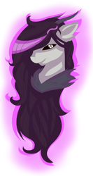 Size: 661x1243 | Tagged: safe, artist:aonairfaol, oc, oc only, draconequus, black sclera, bust, draconequus oc, female, simple background, smiling, solo, transparent background