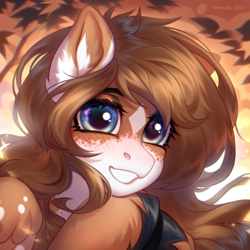 Size: 2000x2000 | Tagged: safe, artist:fenwaru, oc, oc only, oc:mabel, pegasus, pony, brown, bust, coat markings, colored ears, cute, draft horse, ear fluff, facial markings, fluffy, grin, high res, hoof under chin, mealy mouth (coat marking), pale belly, portrait, smiling, solo, star (coat marking), wide eyes