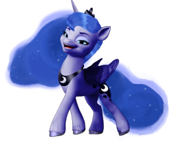 Size: 947x788 | Tagged: safe, artist:soft_angel, edit, princess luna, alicorn, pony, g4, g5, base used, crown, female, g4 to g5, generation leap, jewelry, regalia, simple background, solo, transparent background