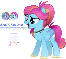 Size: 1280x1141 | Tagged: safe, artist:tired-horse-studios, blue bobbin, bow hothoof, oc, oc:brash buttons, pegasus, pony, g4, female, infidelity, male, mare, offspring, parent:blue bobbin, parent:bow hothoof, parents:bobbinhothoof, simple background, stallion, transparent background