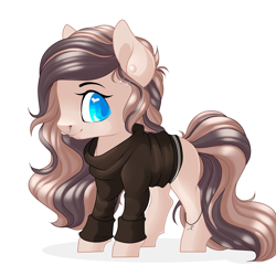 Size: 2125x2125 | Tagged: safe, artist:schokocream, oc, oc only, earth pony, pony, clothes, earth pony oc, high res, simple background, solo, white background