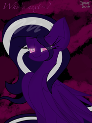 Size: 1224x1632 | Tagged: safe, artist:skypaw122, oc, oc only, pegasus, pony, abstract background, bedroom eyes, bust, pegasus oc, signature, solo, wings