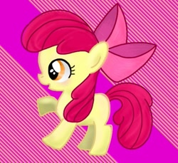 Size: 505x463 | Tagged: safe, artist:まーいわし, apple bloom, earth pony, pony, g4, female, filly, solo