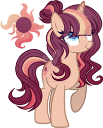 Size: 1280x1578 | Tagged: safe, artist:dayspringsentryyt, oc, oc only, pony, unicorn, female, horn, magical lesbian spawn, mare, obtrusive watermark, offspring, parent:sunset shimmer, parent:twilight sparkle, parents:sunsetsparkle, raised hoof, simple background, smiling, solo, transparent background, unicorn oc, watermark