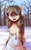 Size: 1250x2000 | Tagged: safe, artist:shadowreindeer, oc, oc only, fish, horse, pony, yakutian horse, chest fluff, cute, double mane, eye clipping through hair, female, floating heart, happy, heart, implied ponies eating meat, mare, ocbetes, smiling, snow, snow mare, solo focus