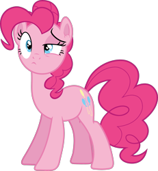 Size: 2769x3000 | Tagged: safe, artist:frownfactory, pinkie pie, earth pony, pony, g4, pinkie apple pie, blue eyes, ear fluff, female, high res, mare, simple background, solo, standing, transparent background, vector