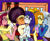 Size: 1280x1047 | Tagged: safe, artist:rdj1995, adagio dazzle, gloriosa daisy, rarity, saffron masala, trixie, vignette valencia, equestria girls, g4, afro, female, gloriette, kiss on the lips, kissing, lesbian, raffron, ship:triagio, shipping