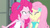 Size: 3410x1920 | Tagged: safe, screencap, fluttershy, pinkie pie, equestria girls, equestria girls specials, g4, my little pony equestria girls: better together, my little pony equestria girls: forgotten friendship, clothes, cutie mark, cutie mark on clothes, eyes closed, female, geode of fauna, geode of sugar bombs, hairpin, high res, jewelry, lip bite, magical geodes, necklace, tank top