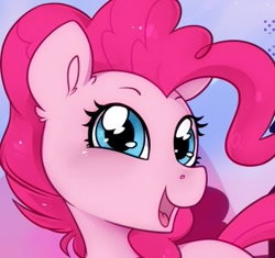 Size: 351x330 | Tagged: safe, artist:midnightpremiere, pinkie pie, earth pony, pony, g4, bust, open mouth, open smile, smiling, solo