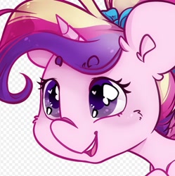 Size: 630x632 | Tagged: safe, artist:midnightpremiere, princess cadance, alicorn, pony, g4, alpha channel, bust, heart eyes, open mouth, open smile, smiling, solo, teen princess cadance, wingding eyes