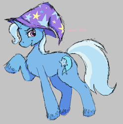 Size: 654x660 | Tagged: safe, artist:otamilk100, trixie, pony, unicorn, g4, clothes, hat, simple background, solo, trixie's hat, unshorn fetlocks